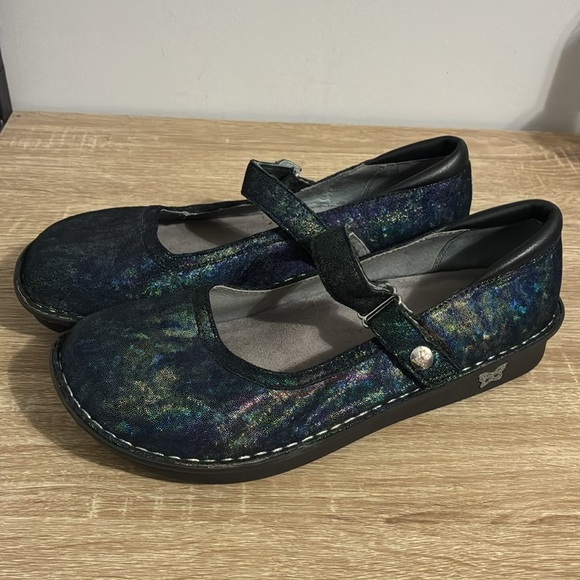 Alegria "Belle Raked Garden" Leather Mary Jane Comfort Shoes 39 - Picture 5 of 9